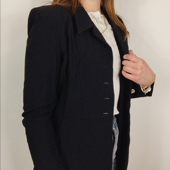 Vintage Blazer Gold Buttons Flattering Fit - Picture 5 of 6